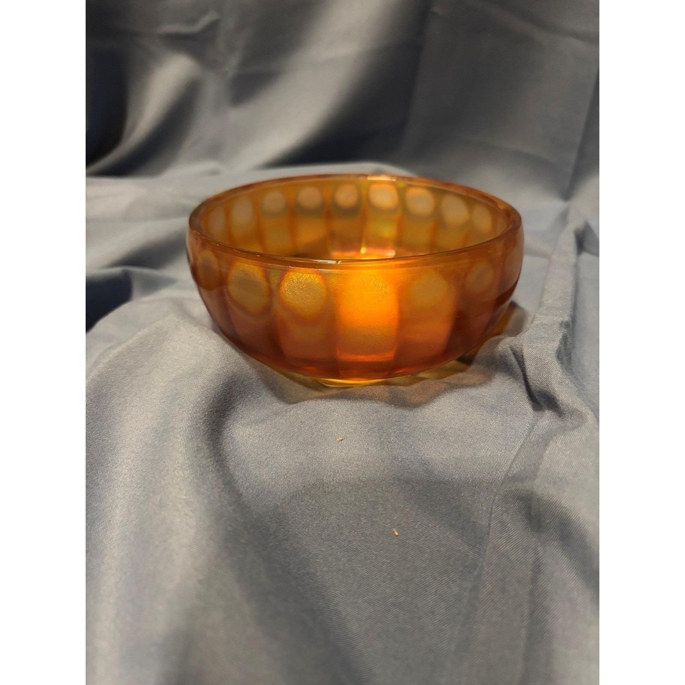 Vintage Marigold Iridescent‎ Carnival Glass Bowl